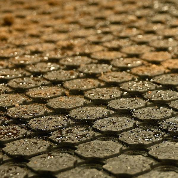 Drainable Rubber Roll Matting Wet Area Close Up