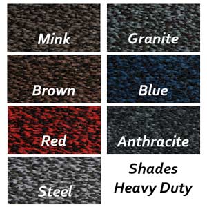 Shades Heavy Duty Mat Colour Swatches