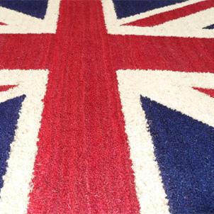 Coco Union Jack Coir Logo Mat