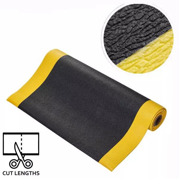 Remedy Anti-Fatigue Mat Roll Black Yellow Roll