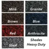 Shades Heavy Duty Mat Colour Swatches